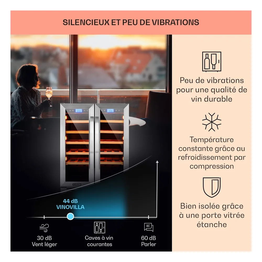 Klarstein Cave à vin Duo42