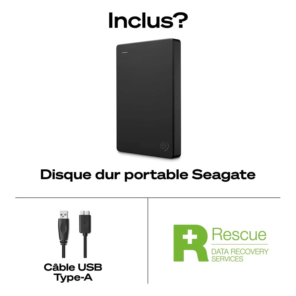 Seagate Disque dur externe 2 To STGX2000400