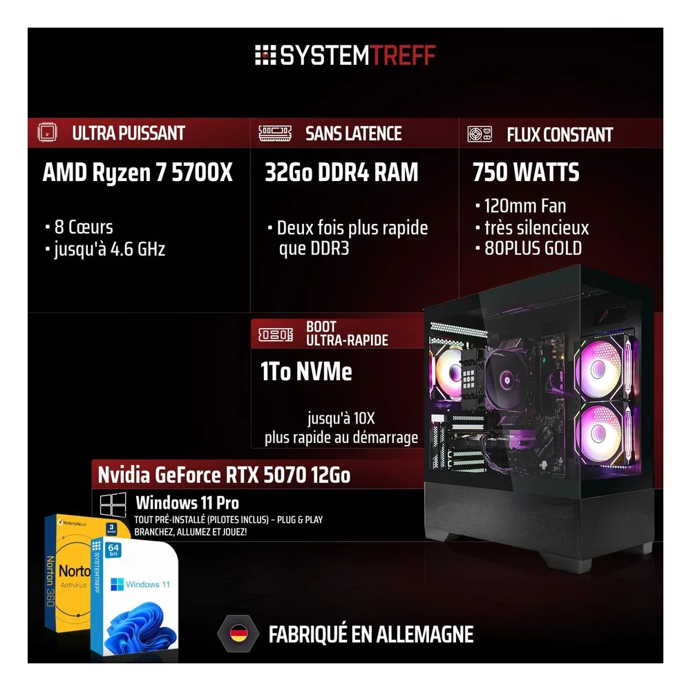 SYSTEMTREFF PC de bureau WXPR