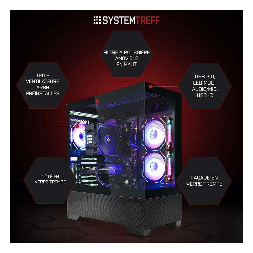 SYSTEMTREFF PC de bureau WXPR