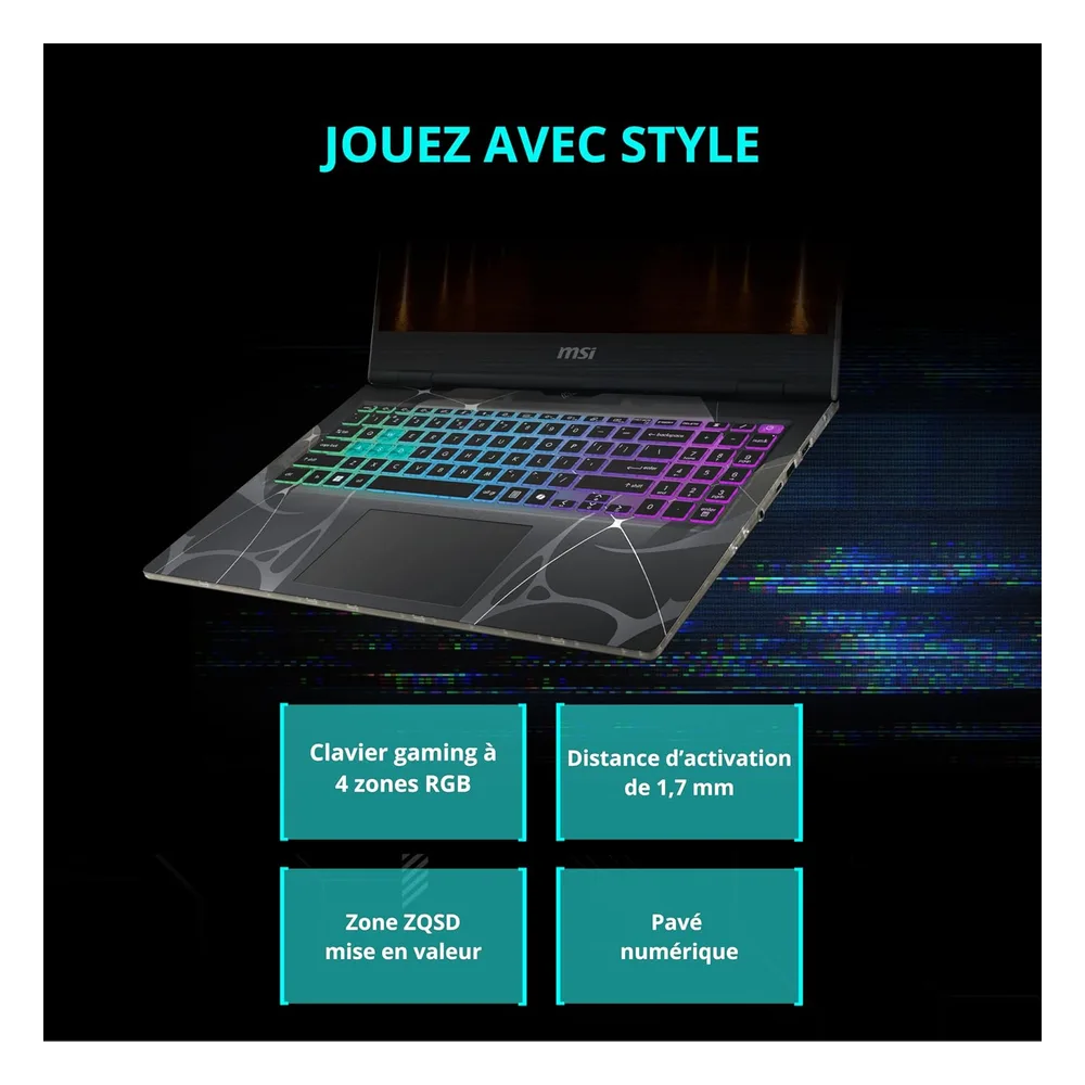 MSI PC portable gaming 144Hz