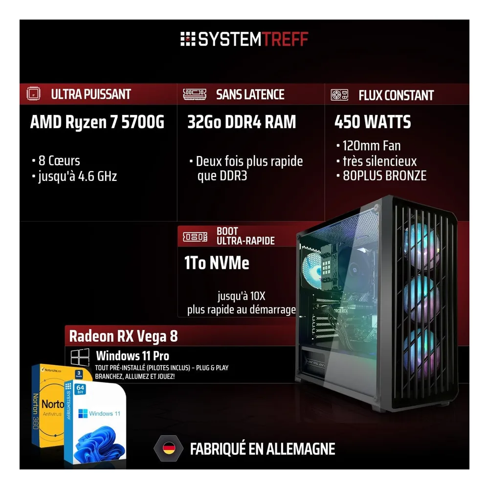 SYSTEMTREFF PC de bureau H6XZ