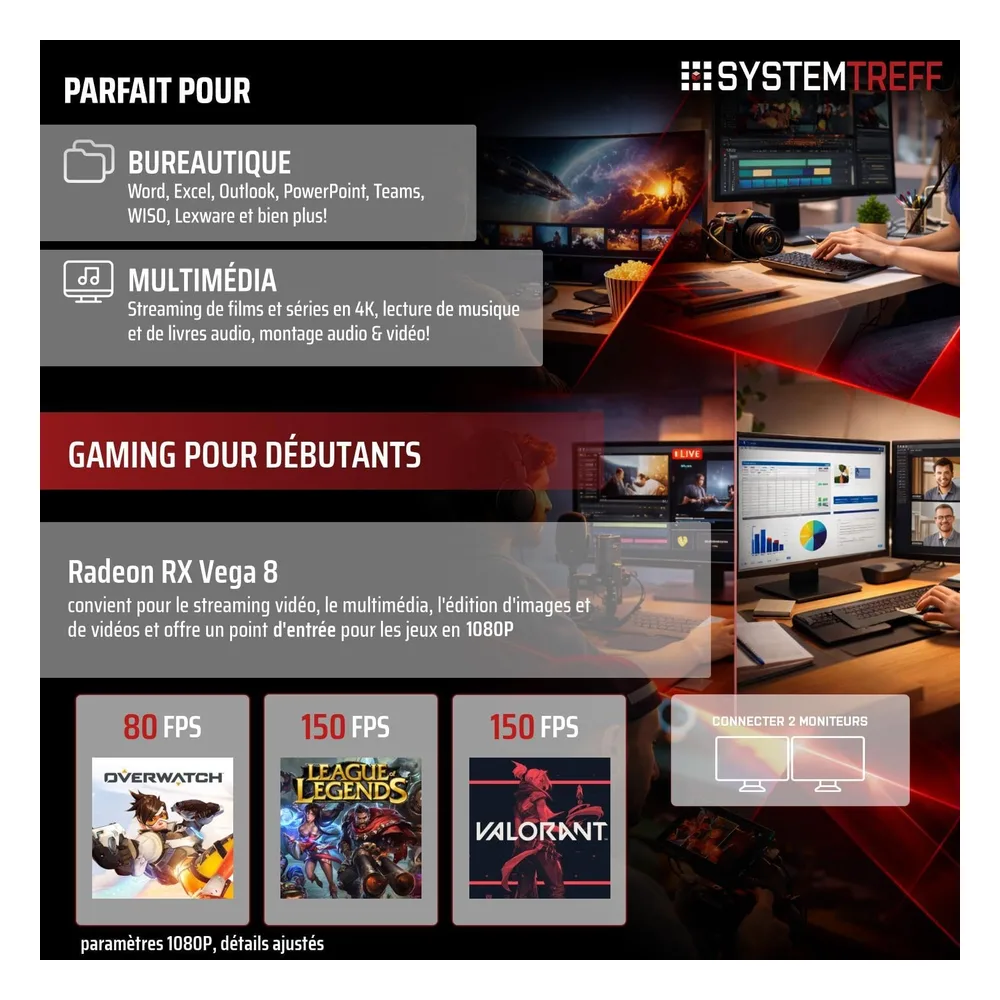 SYSTEMTREFF PC de bureau H6XZ