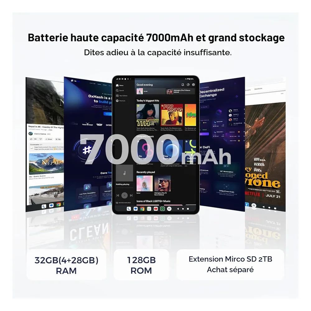 TECLAST Tablette 32GB+128GB