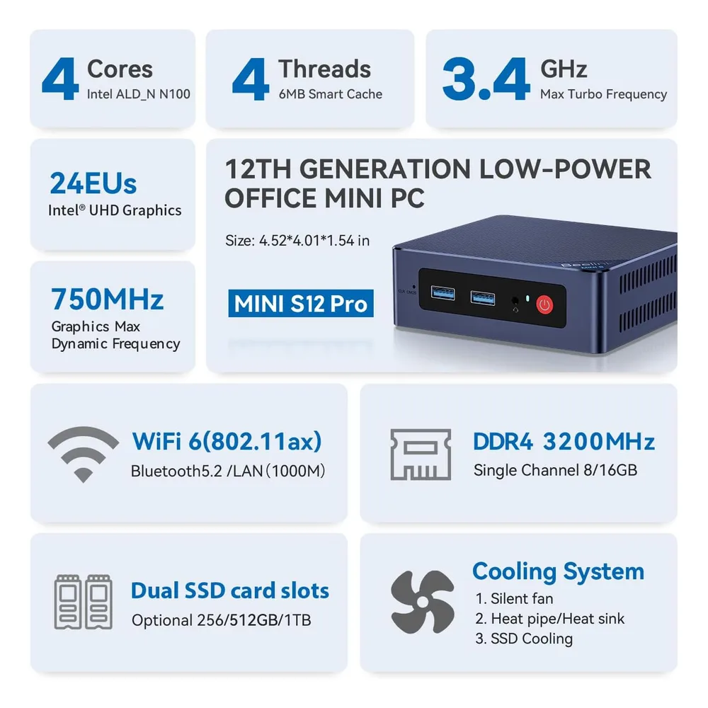 Beelink Mini PC Lake-N100