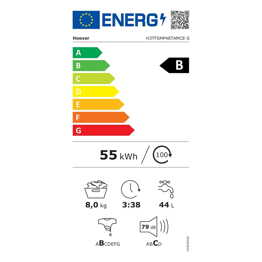 Hoover Lave-linge 8 kg H3TFSMP48TAMCE-S