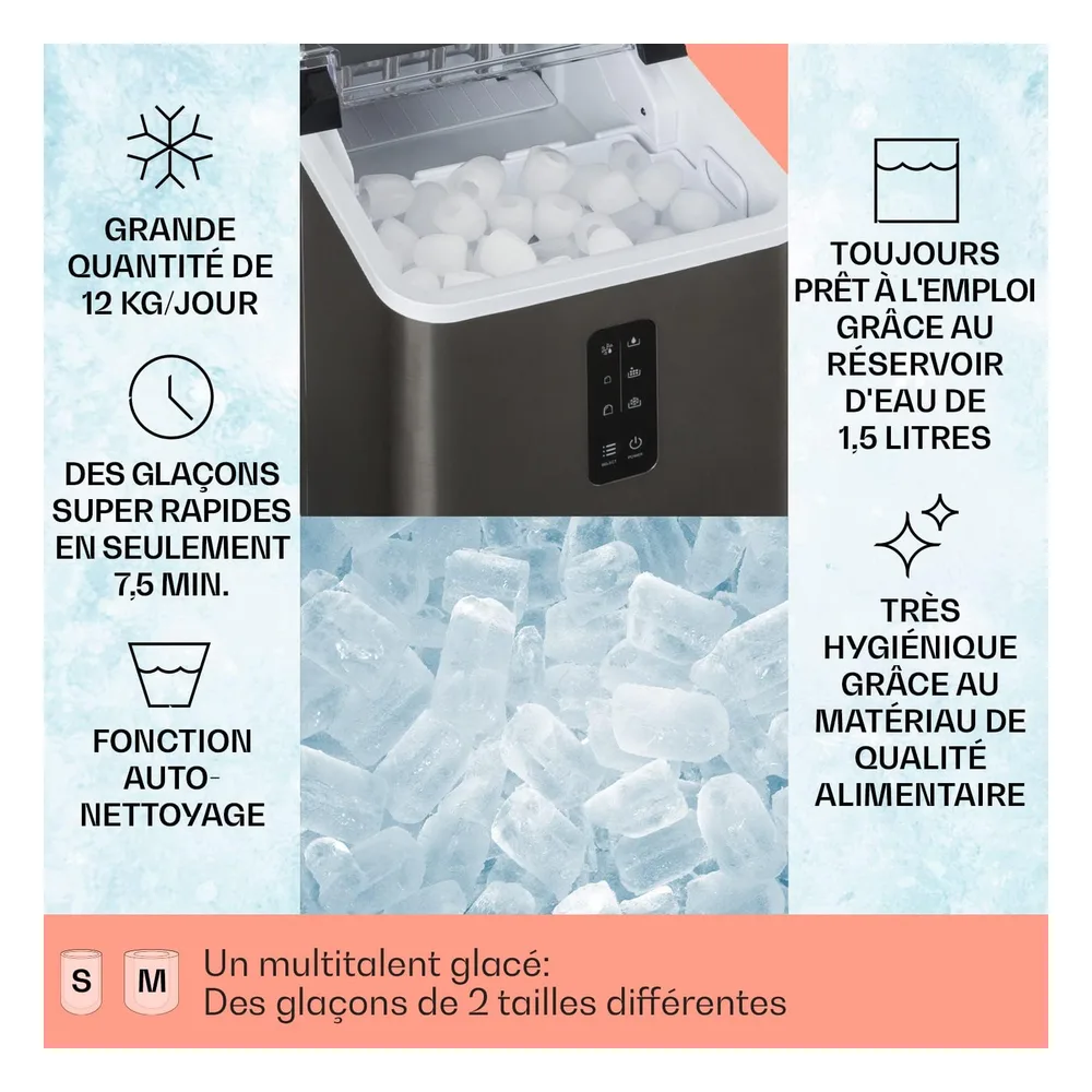 Klarstein Machine à glaçons 1SVY