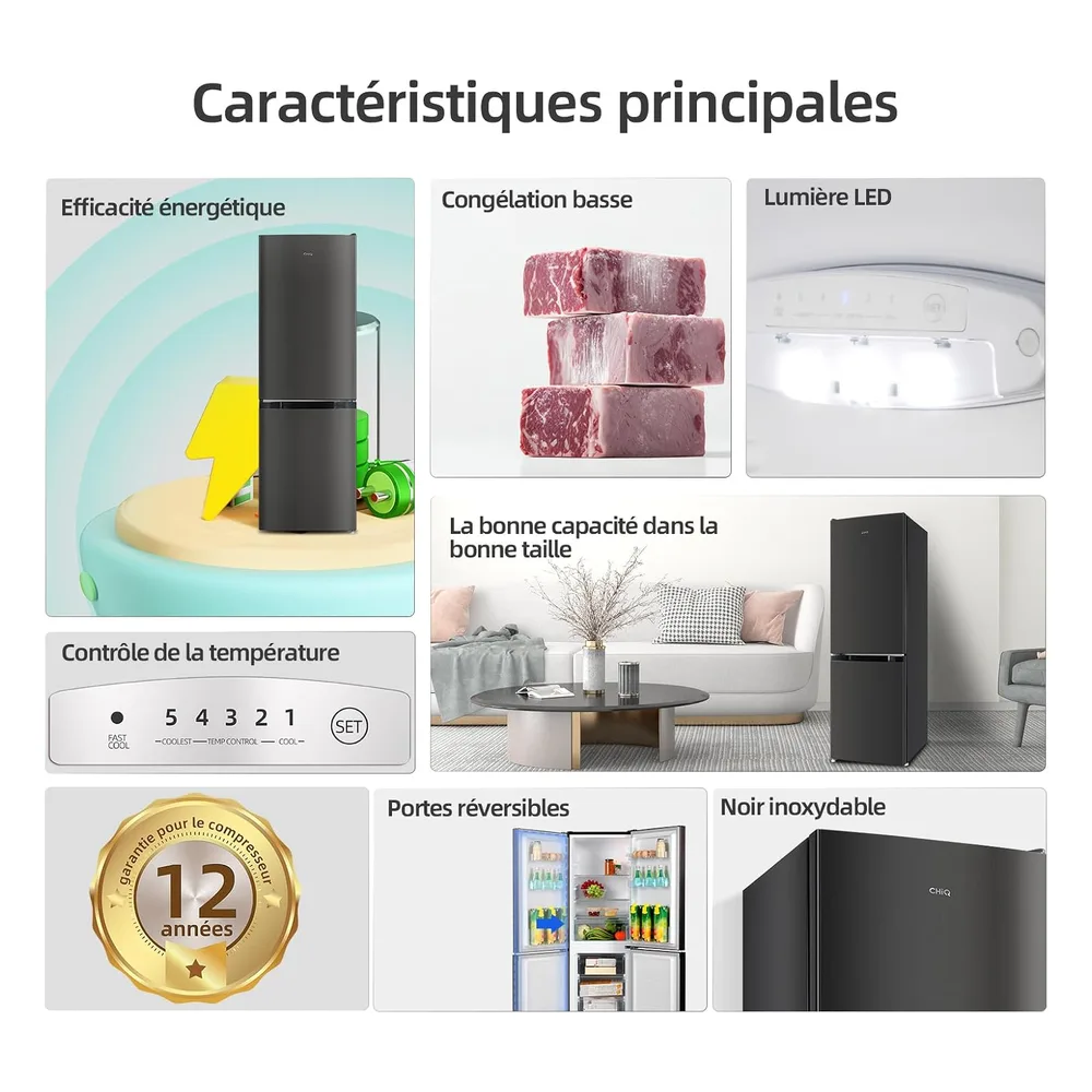 CHiQ Réfrigérateur 157 L CBM159LEBD