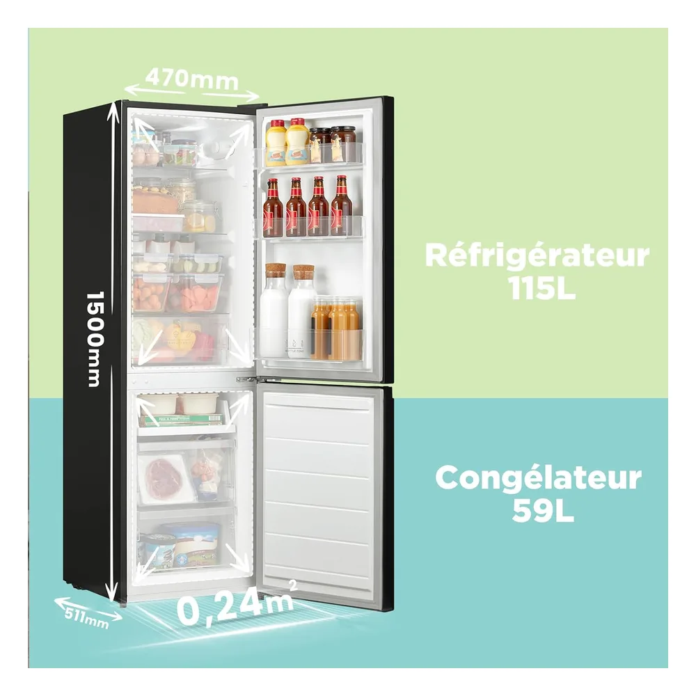 Comfee Réfrigérateur combiné 174 L 150cm