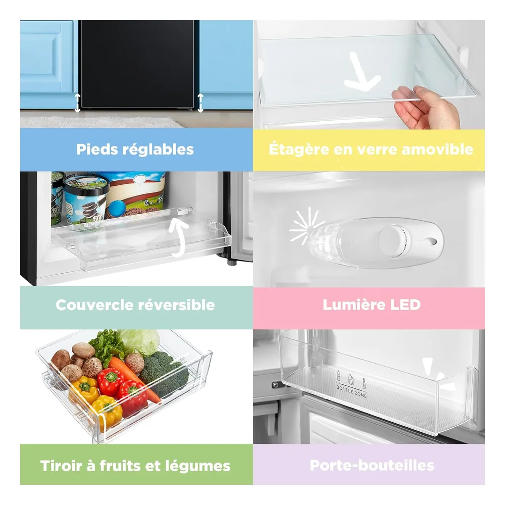 Comfee Réfrigérateur combiné 174 L 150cm