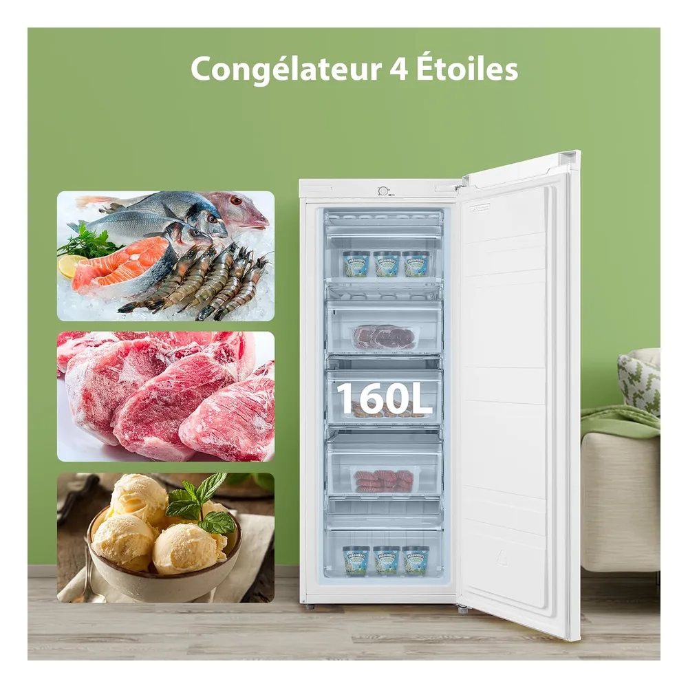 Comfee Congélateur 160 L RCU160WH2