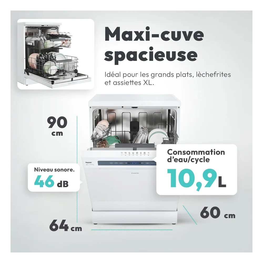 Candy Lave-vaisselle 14 couverts SSJ7