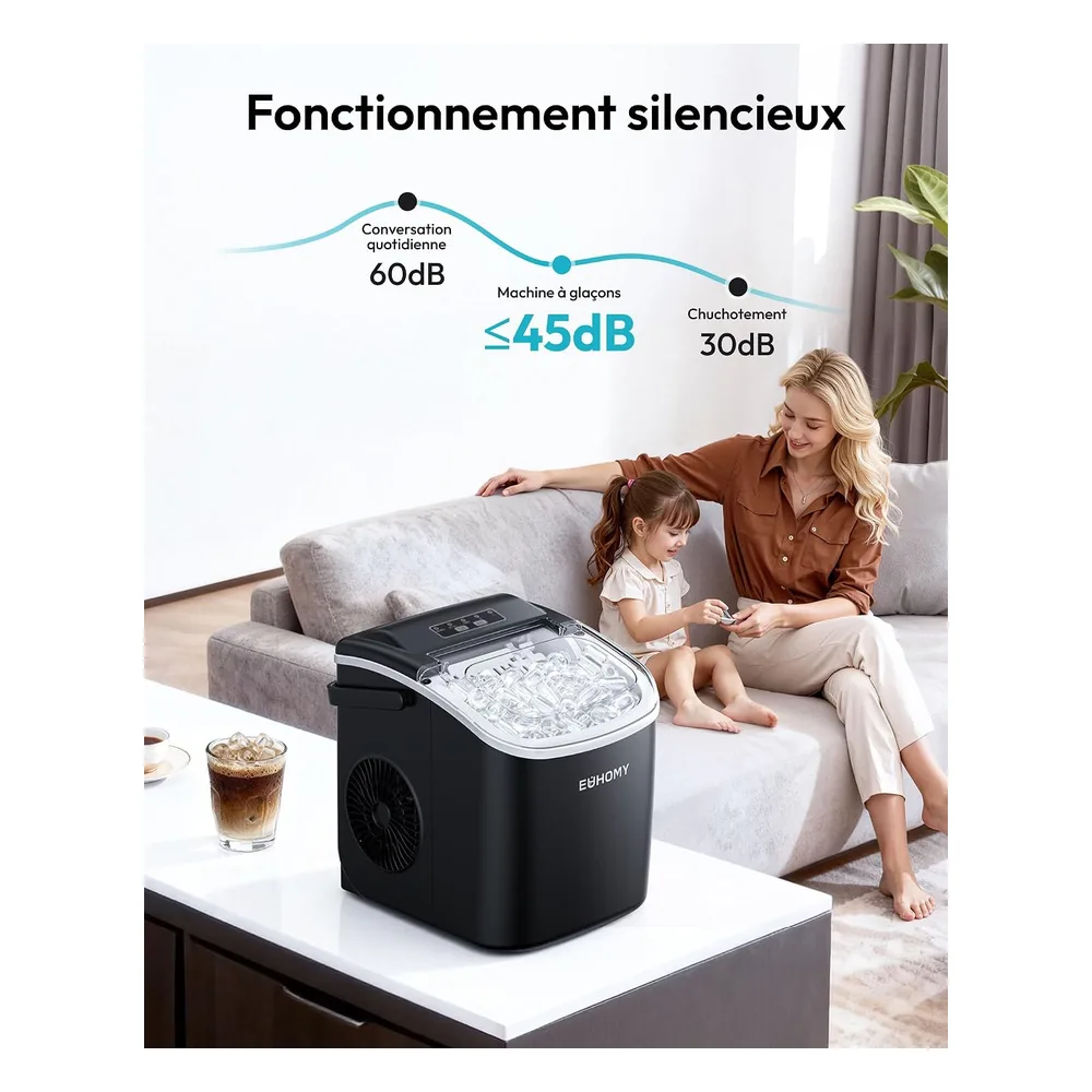 EUHOMY Machine à glaçons