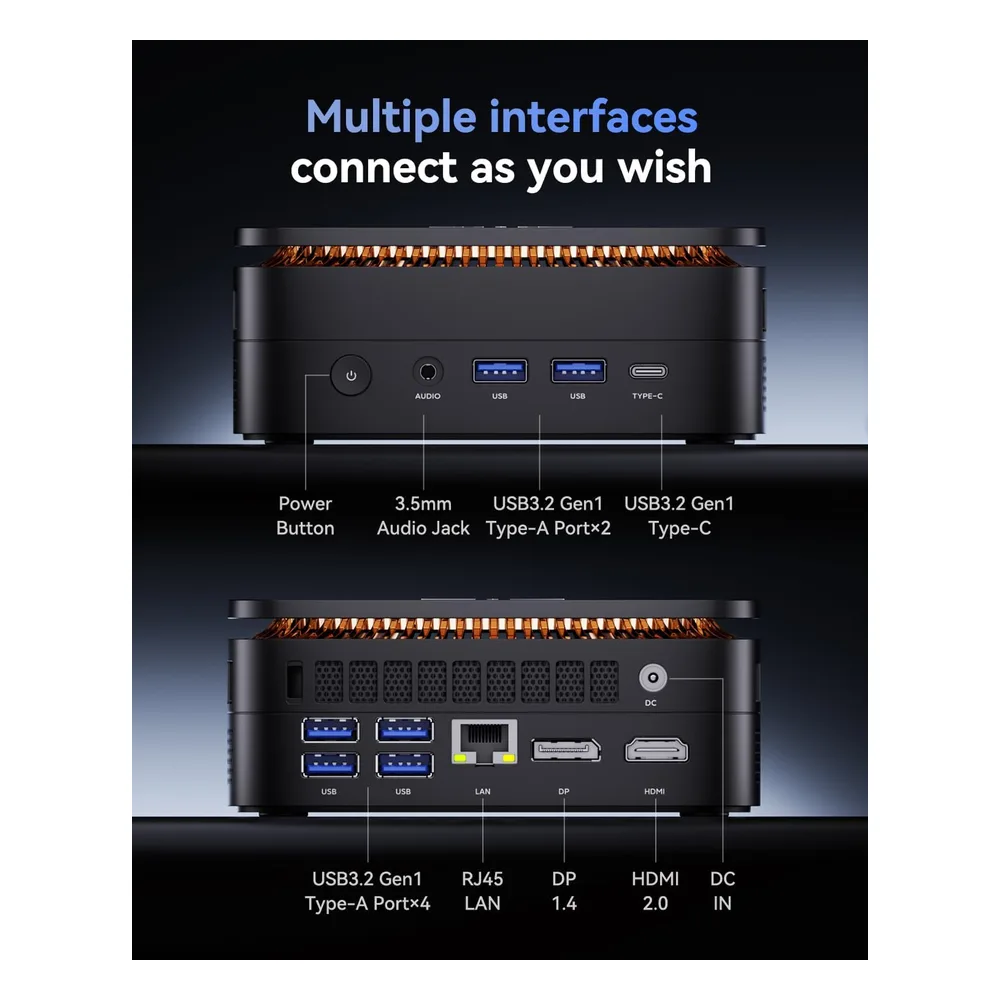 NiPoGi Mini PC DDR4+256GB