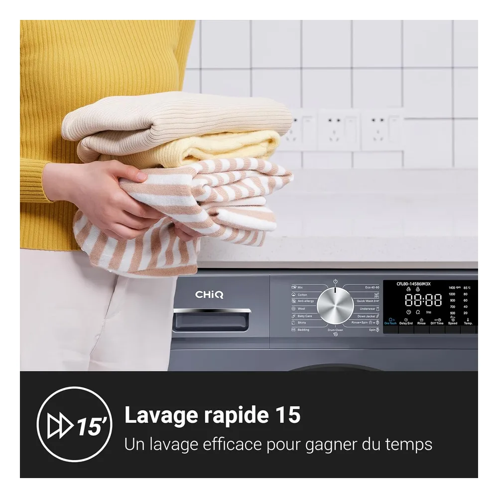 CHiQ Lave-linge 8 kg CFL80-14586IM3XA