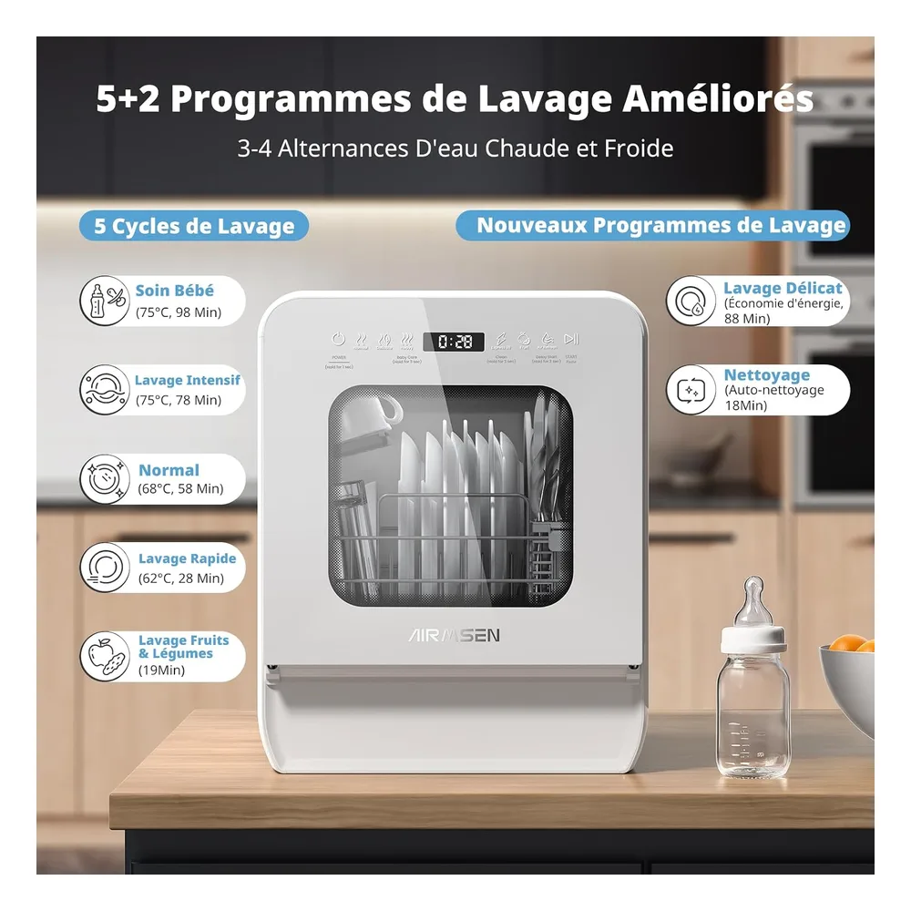 AIRMSEN Lave-vaisselle PWZ6