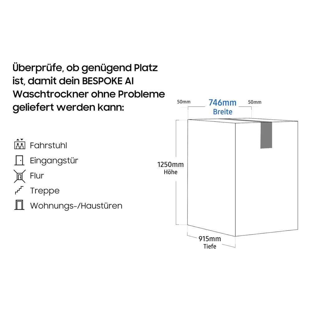 Samsung Lave-linge séchant 11 kg WD18DB8995BZT2