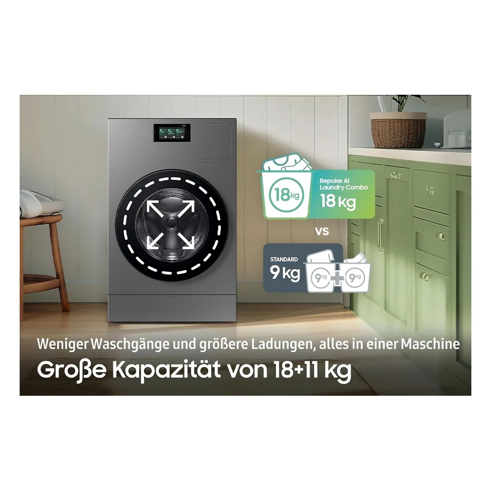 Samsung Lave-linge séchant 11 kg WD18DB8995BZT2