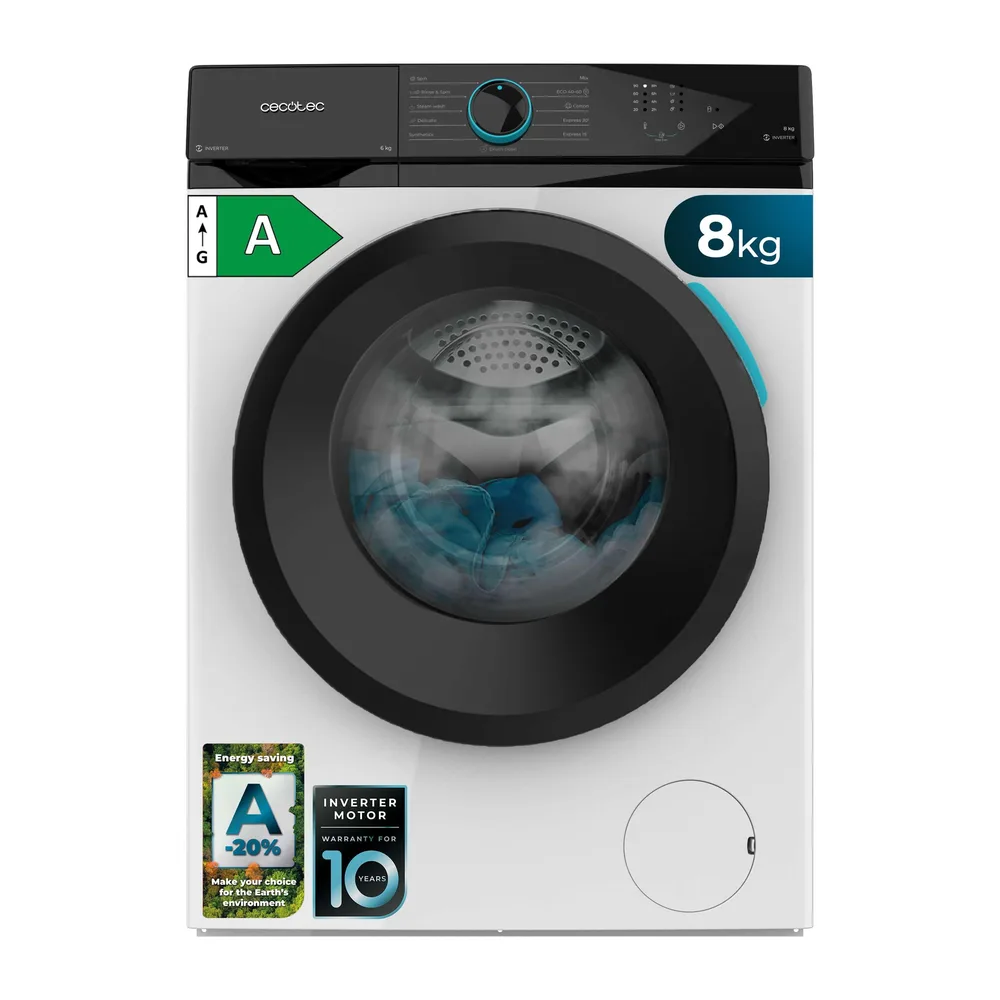 Cecotec Lave-linge 8 kg 1200RPM