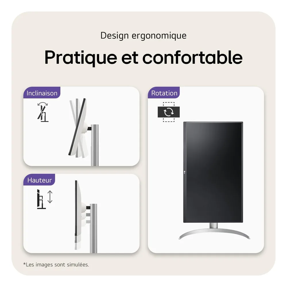 LG Écran PC 27" 27UP850K-W