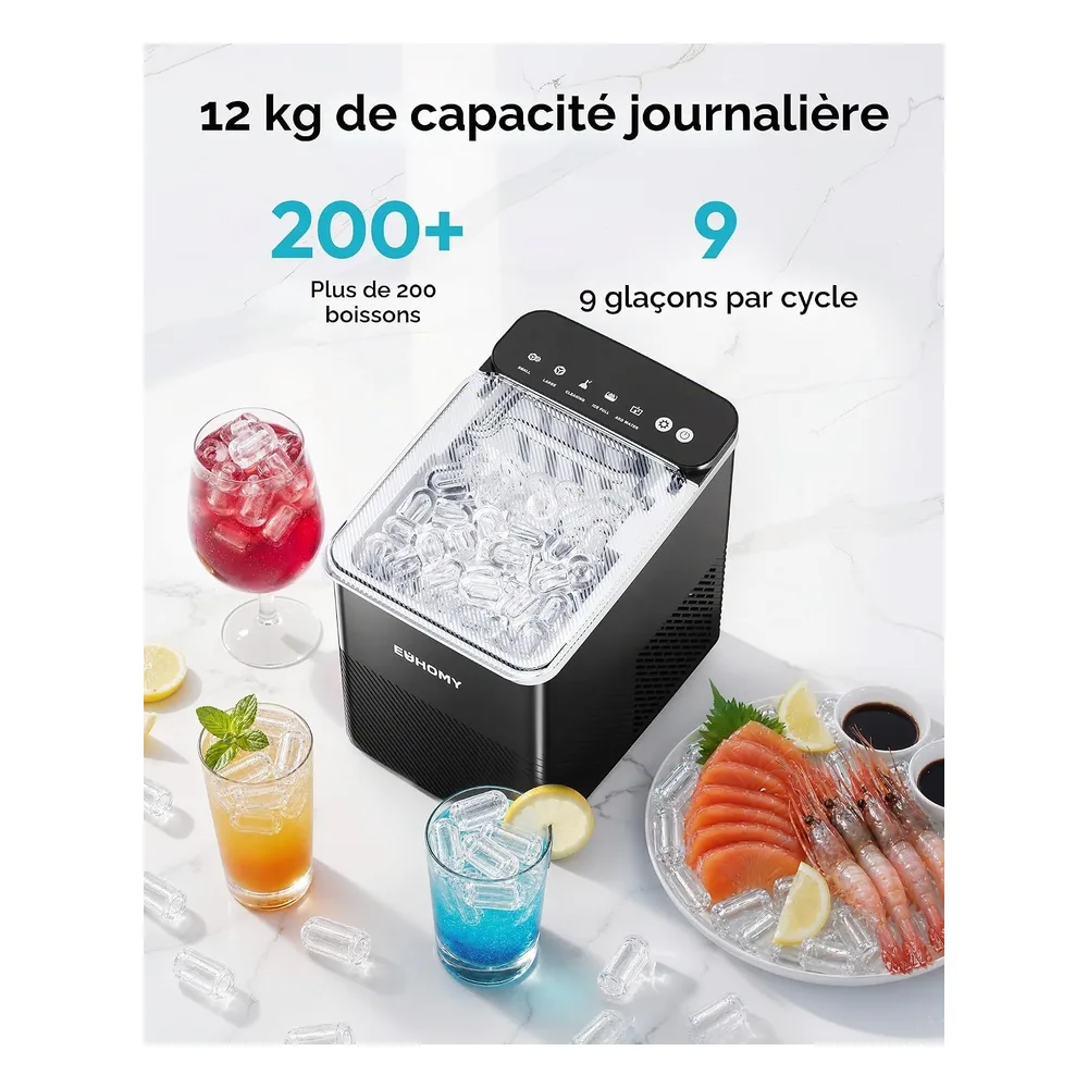 EUHOMY Machine à glaçons IM021