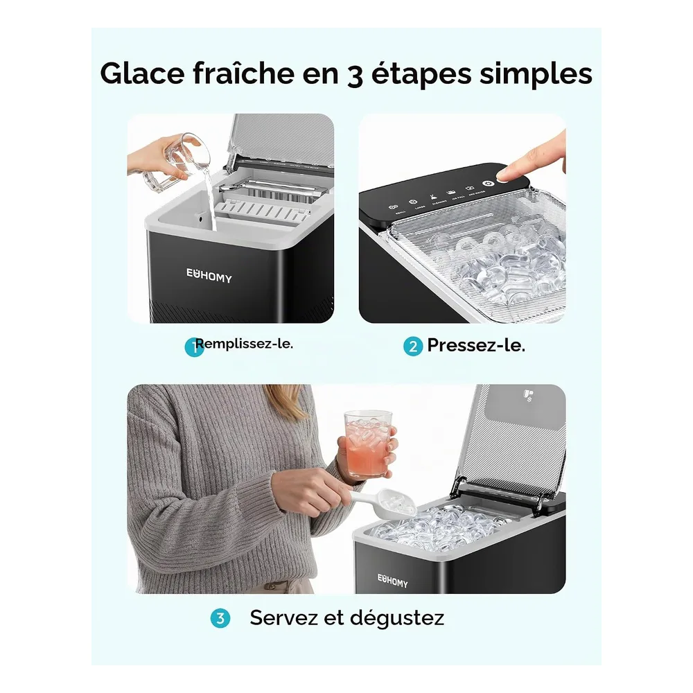 EUHOMY Machine à glaçons IM021