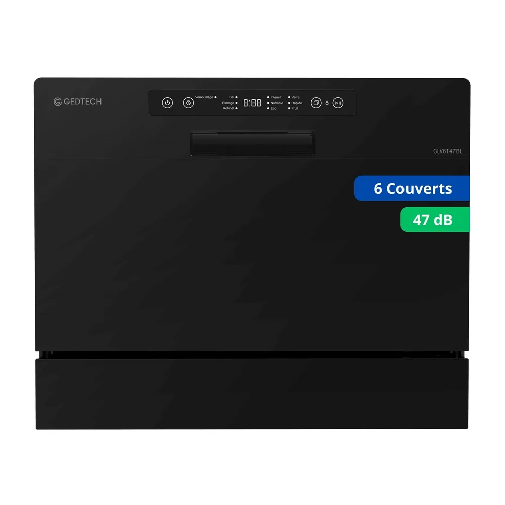 GEDTECH Lave-vaisselle 6 couverts GLV6T47BL