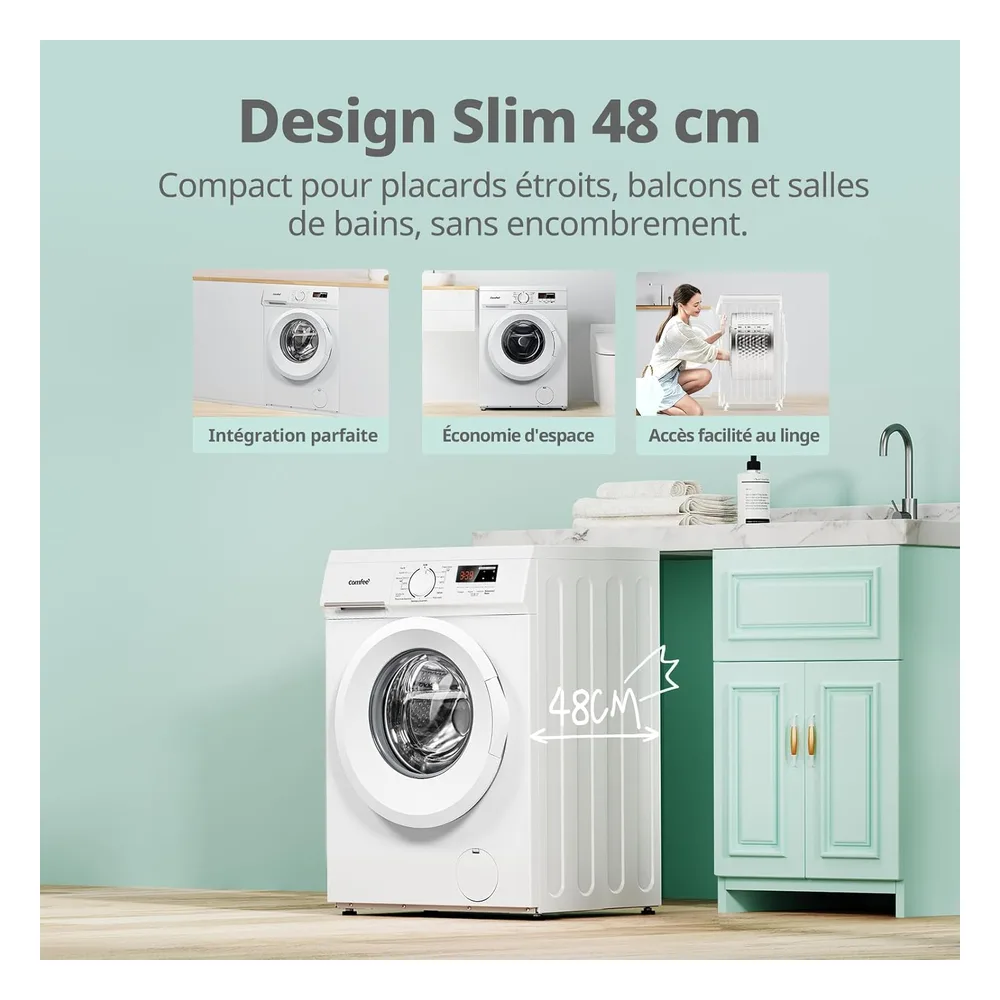Comfee Lave-linge 8 kg CFE12EW80