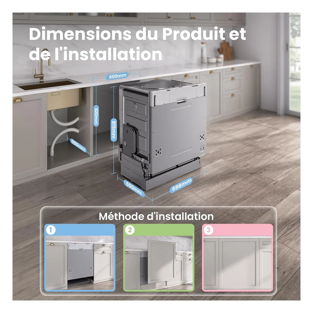 Comfee Lave-vaisselle 12 couverts CDWPB1215PB-EU