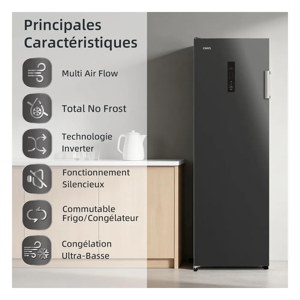 CHiQ Réfrigérateur 206 L CSD206NEID