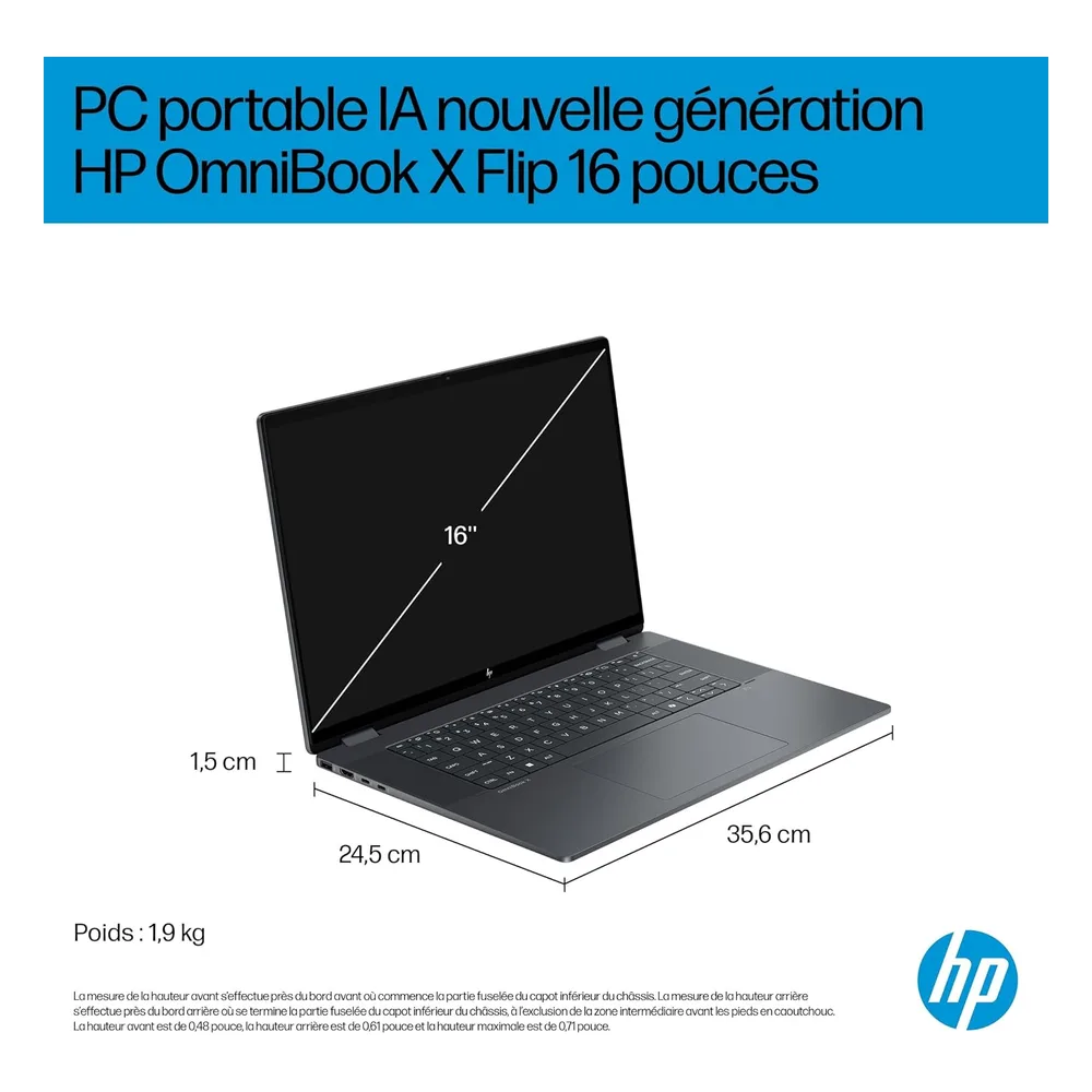 HP PC portable 16 Go 16-as0001sf