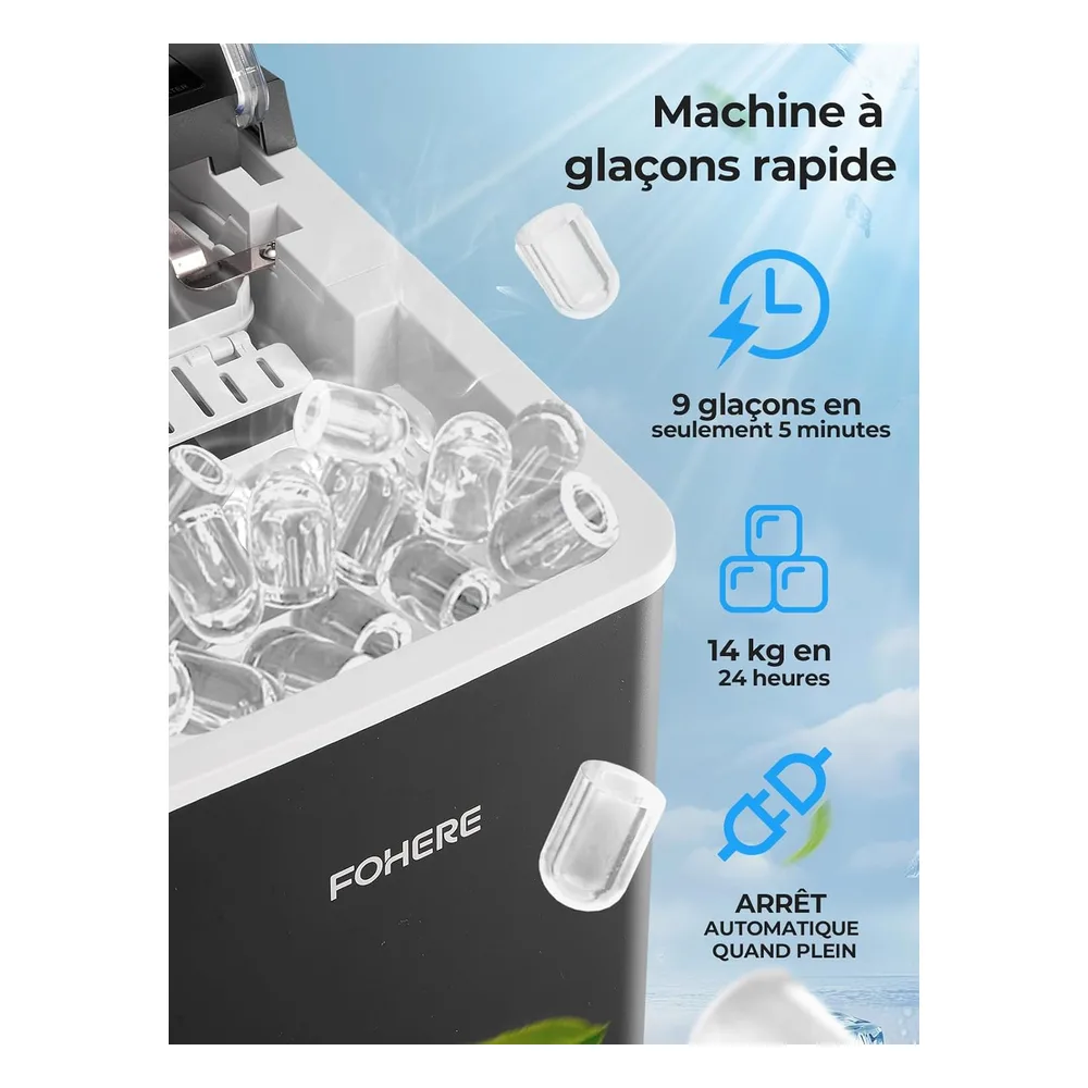 FOHERE Machine à glaçons HXBB