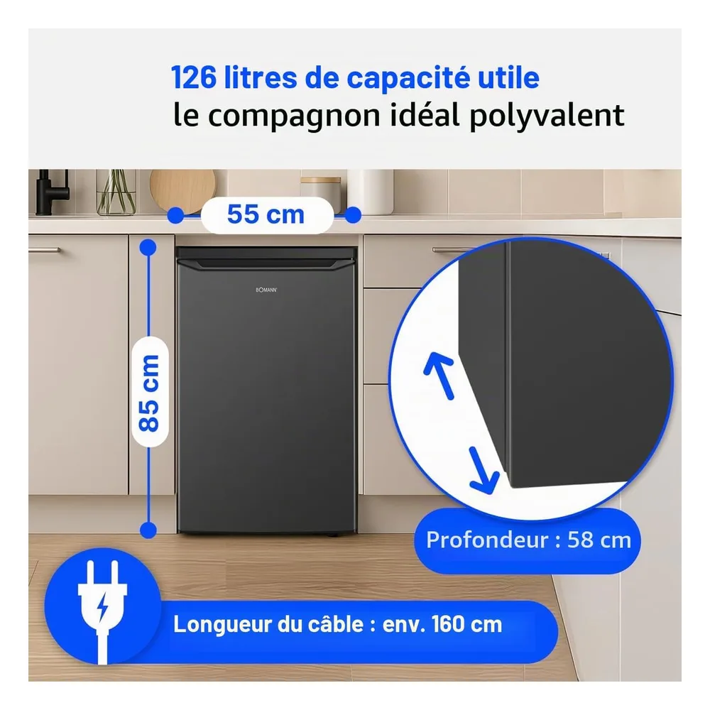 Bomann Réfrigérateur 126 L