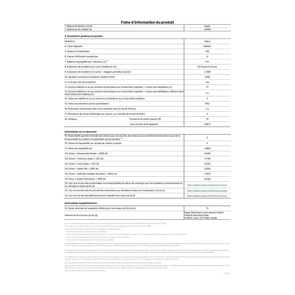 Apple iPad Air 11 128 Go