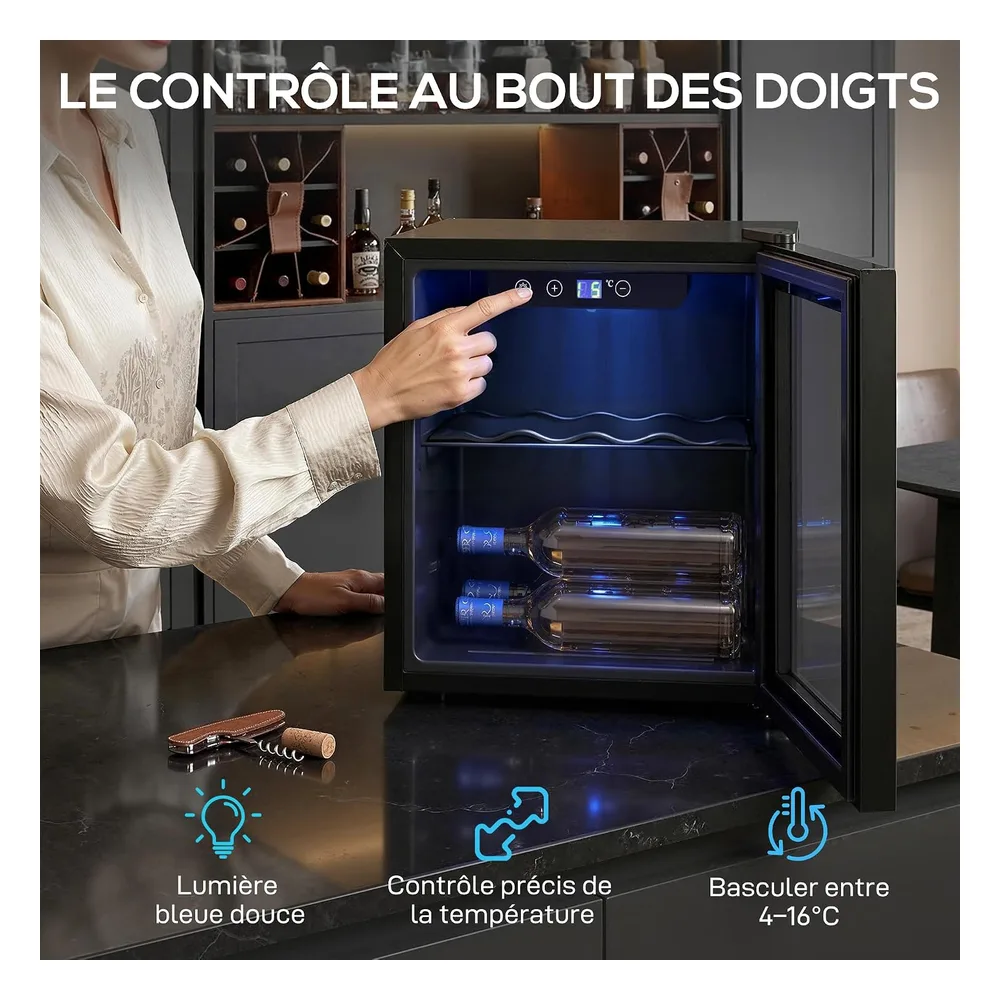 HOMCOM Cave à vin 1H3G