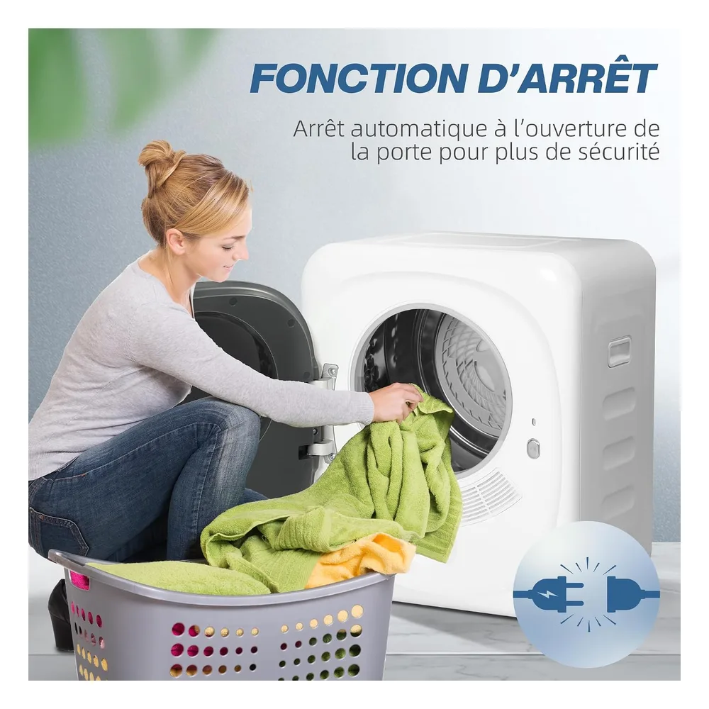 HOMCOM Sèche-linge 4 kg