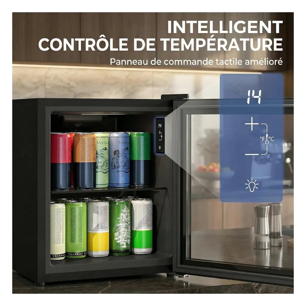 HOMCOM Réfrigérateur 46 L 6YHL