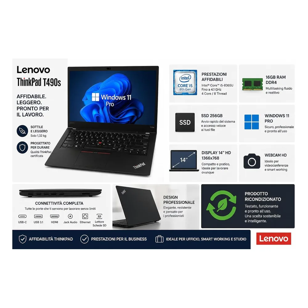 Lenovo PC portable 16 Go