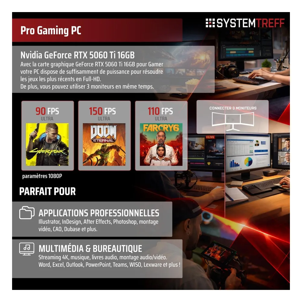 SYSTEMTREFF PC de bureau STSG
