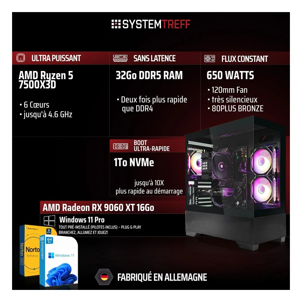 SYSTEMTREFF PC de bureau KQ22