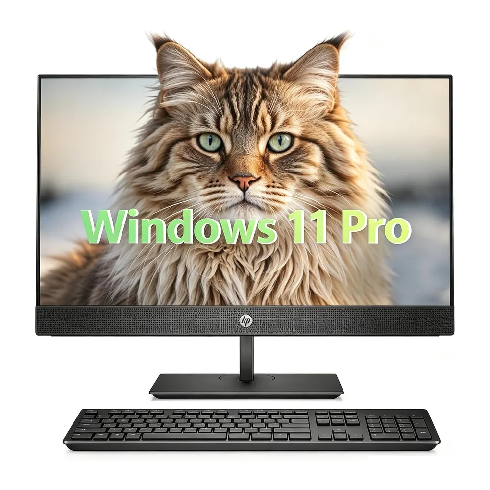 HP ProOne 600 G5 Tout-en-Un Ordinateur de Bureau, avec écran 21,5 Pouces, Intel Core i5-9500T, 16 Go de RAM, SSD 256 Go, Clavier QWERTY américain, WiFi, Bluetooth, Windows 11 Pro (reconditionné)
